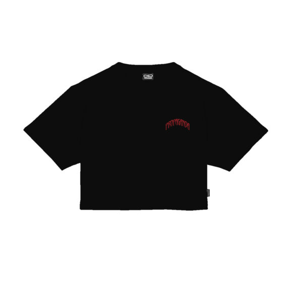 Propaganda Triangle Bengala Crop Top Tee – Black Soddisfazione Garantita