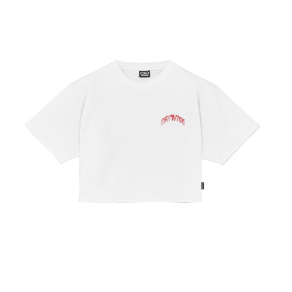 Propaganda Triangle Bengala Crop Top Tee – White Qualità Garantita