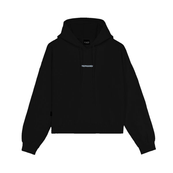 Propaganda Ribs Woman Crop Top Hoodie – Black Offerta speciale della fabbrica