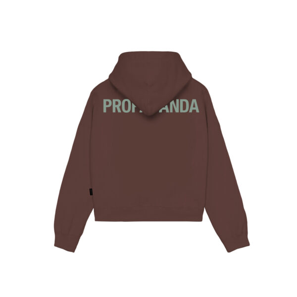 Propaganda Logo Woman Crop Top Hoodie – Mink Novità