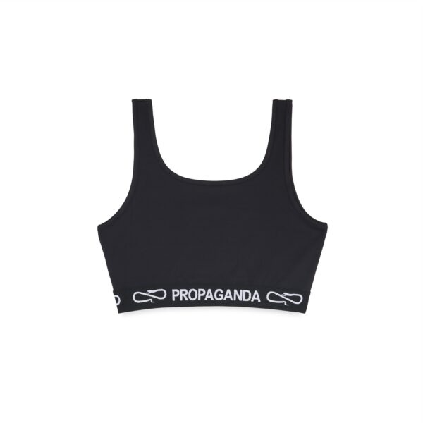 Propaganda Logo Woman Crop Top Vest – Black Vendita Economica