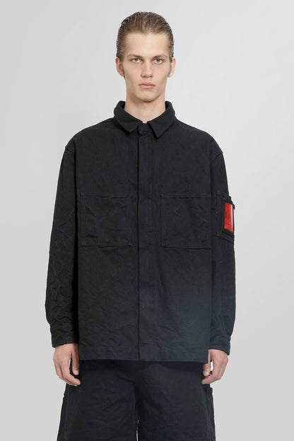 Antonioli 44 LABEL GROUP MAN BLACK SHIRTS Nuovo