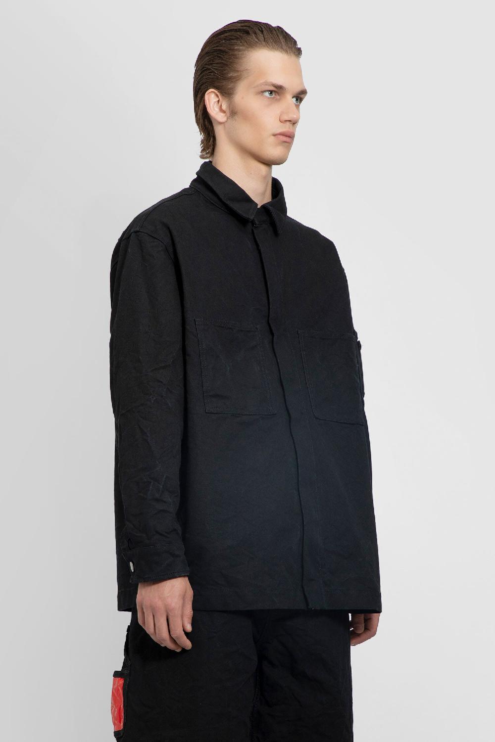 Antonioli 44 LABEL GROUP MAN BLACK SHIRTS Nuovo