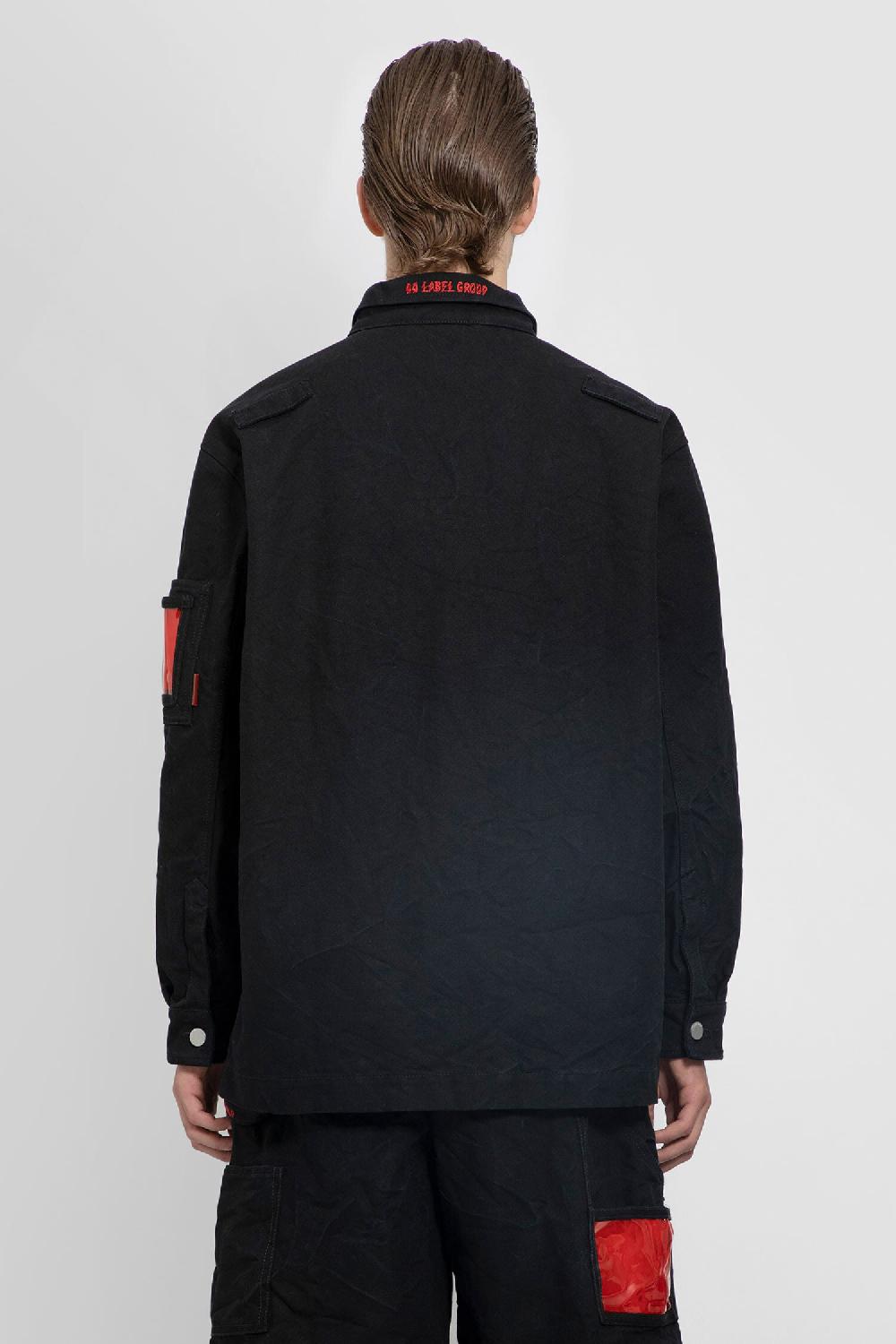 Antonioli 44 LABEL GROUP MAN BLACK SHIRTS Nuovo