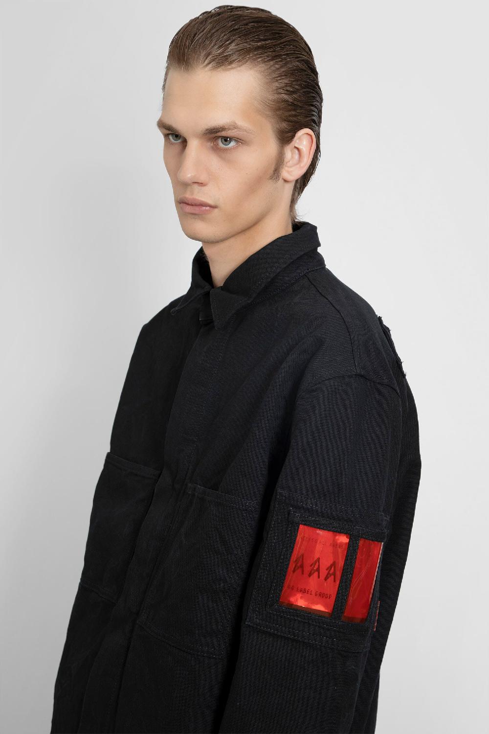 Antonioli 44 LABEL GROUP MAN BLACK SHIRTS Nuovo