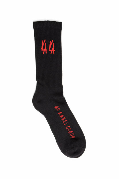 Antonioli 44 LABEL GROUP MAN BLACK SOCKS Consegna Veloce