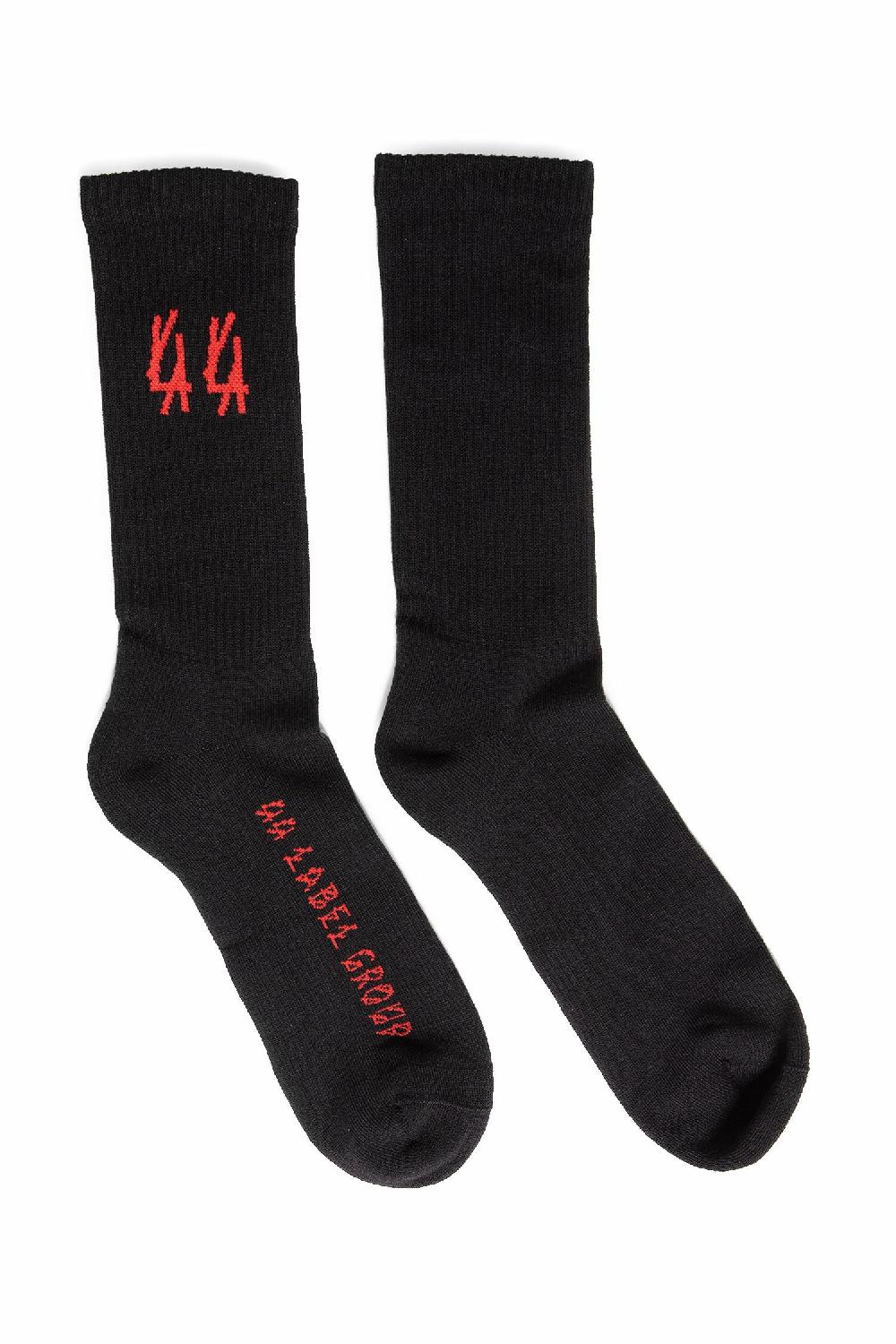 Antonioli 44 LABEL GROUP MAN BLACK SOCKS Consegna Veloce