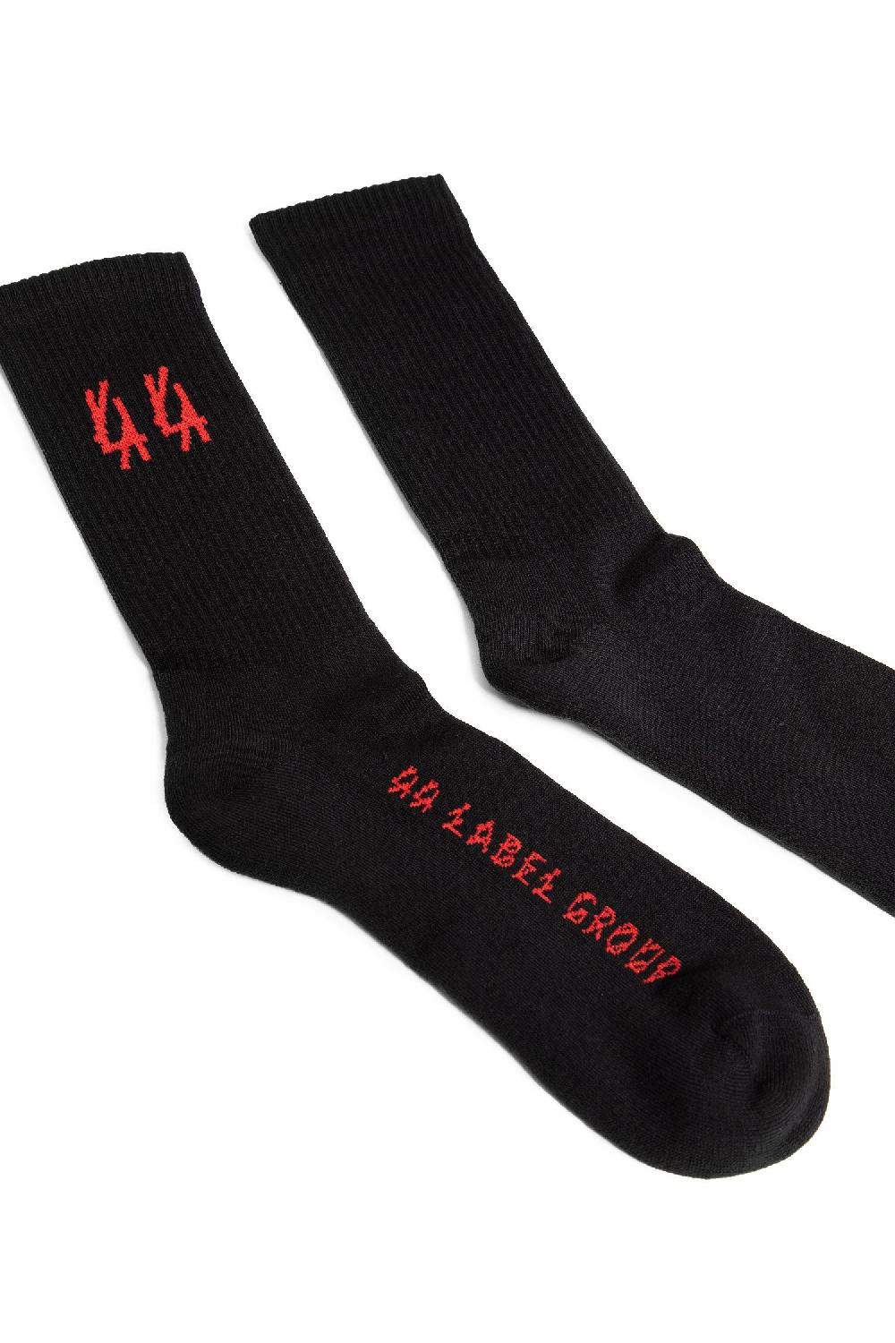 Antonioli 44 LABEL GROUP MAN BLACK SOCKS Consegna Veloce