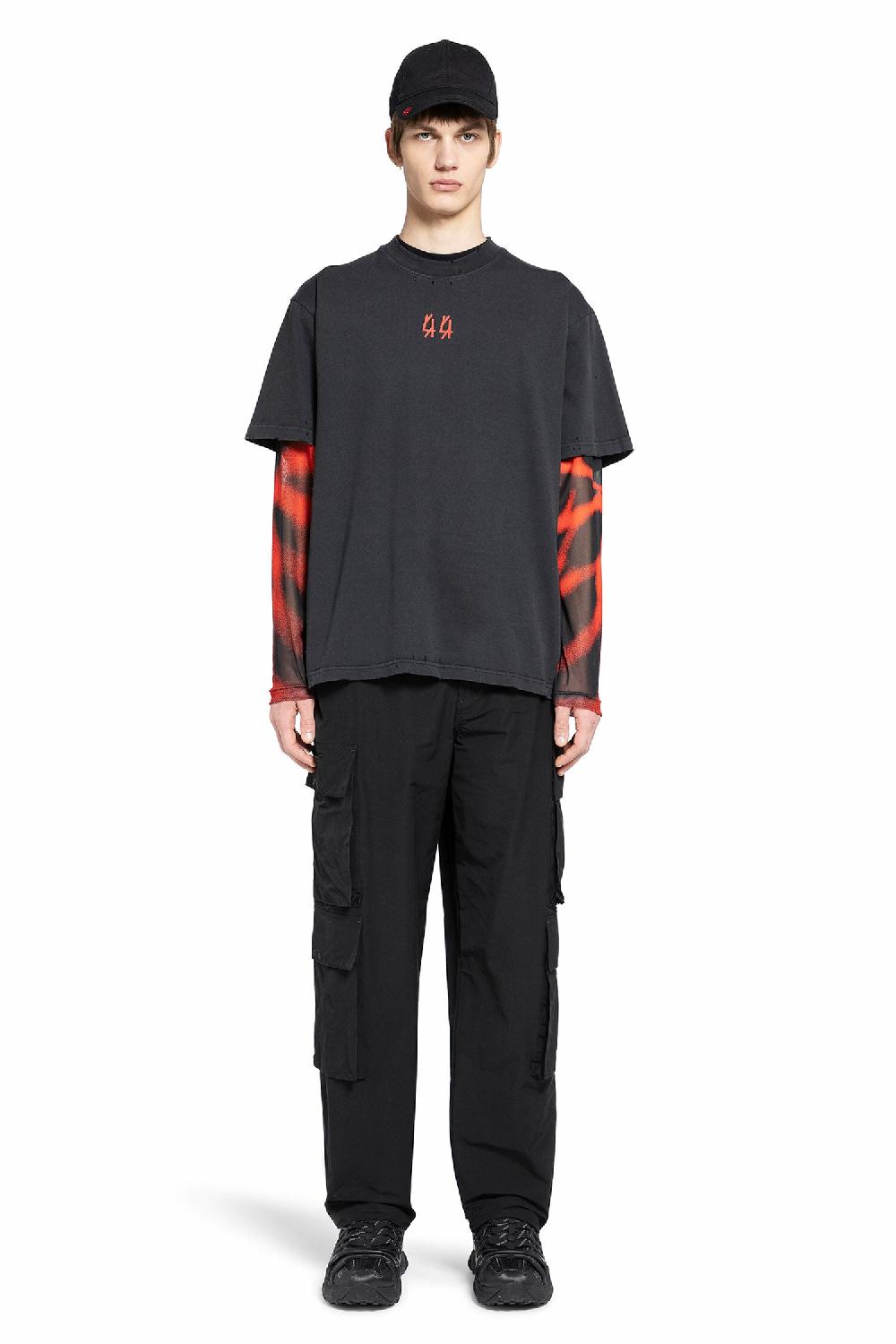 Antonioli 44 LABEL GROUP MAN BLACK TROUSERS Nuovo