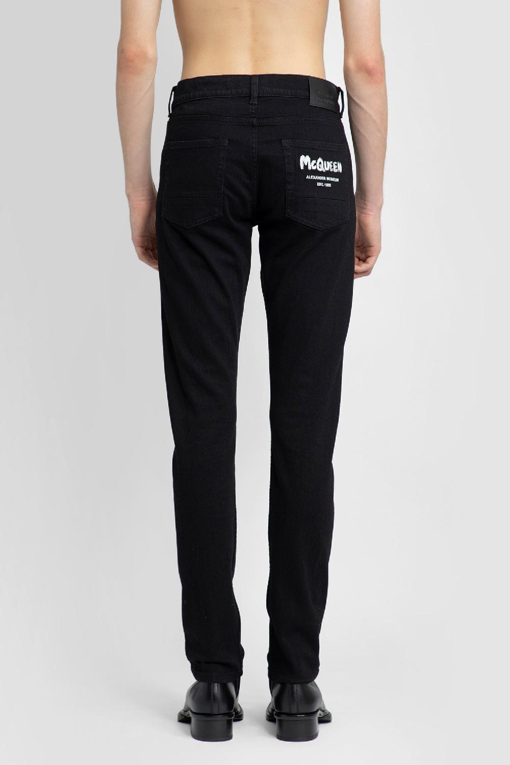 Antonioli ALEXANDER MCQUEEN MAN BLACK JEANS Prezzo Ridotto