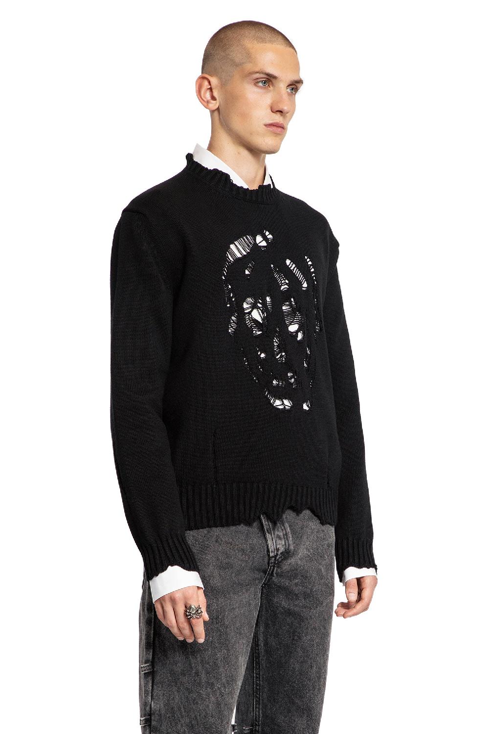 Antonioli ALEXANDER MCQUEEN MAN BLACK KNITWEAR In Vendita
