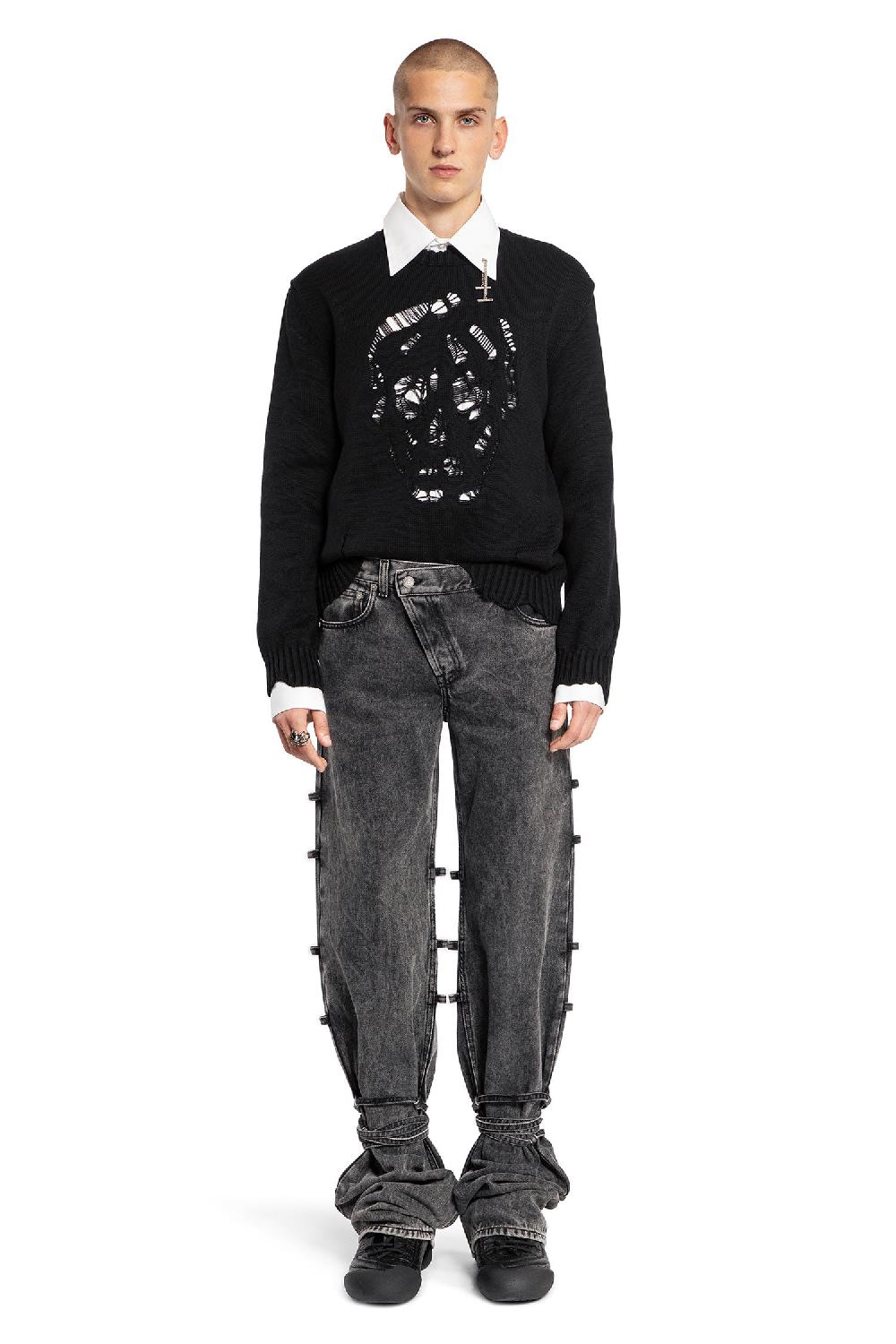 Antonioli ALEXANDER MCQUEEN MAN BLACK KNITWEAR In Vendita