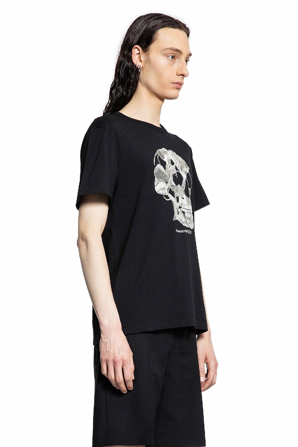 Antonioli ALEXANDER MCQUEEN MAN BLACK T-SHIRTS & TANK TOPS In Linea