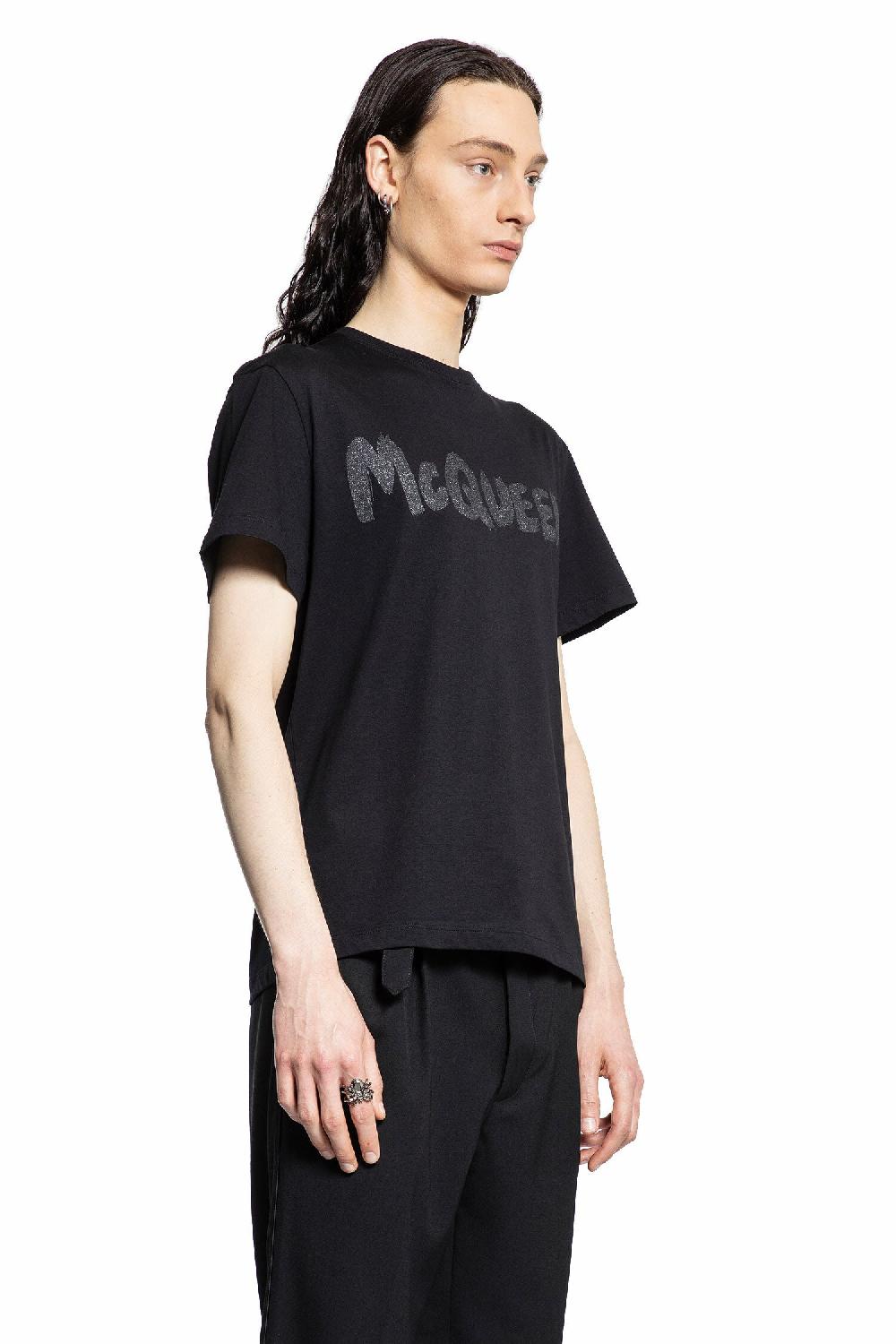 Antonioli ALEXANDER MCQUEEN MAN BLACK T-SHIRTS & TANK TOPS Vendita