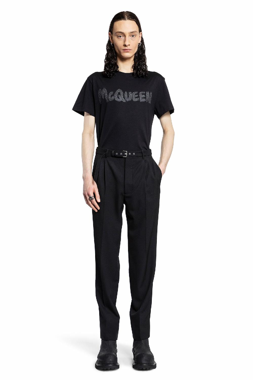 Antonioli ALEXANDER MCQUEEN MAN BLACK T-SHIRTS & TANK TOPS Vendita