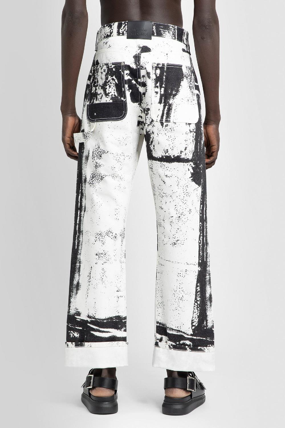 Antonioli ALEXANDER MCQUEEN MAN BLACK&WHITE JEANS Offerta Giorno del Papà