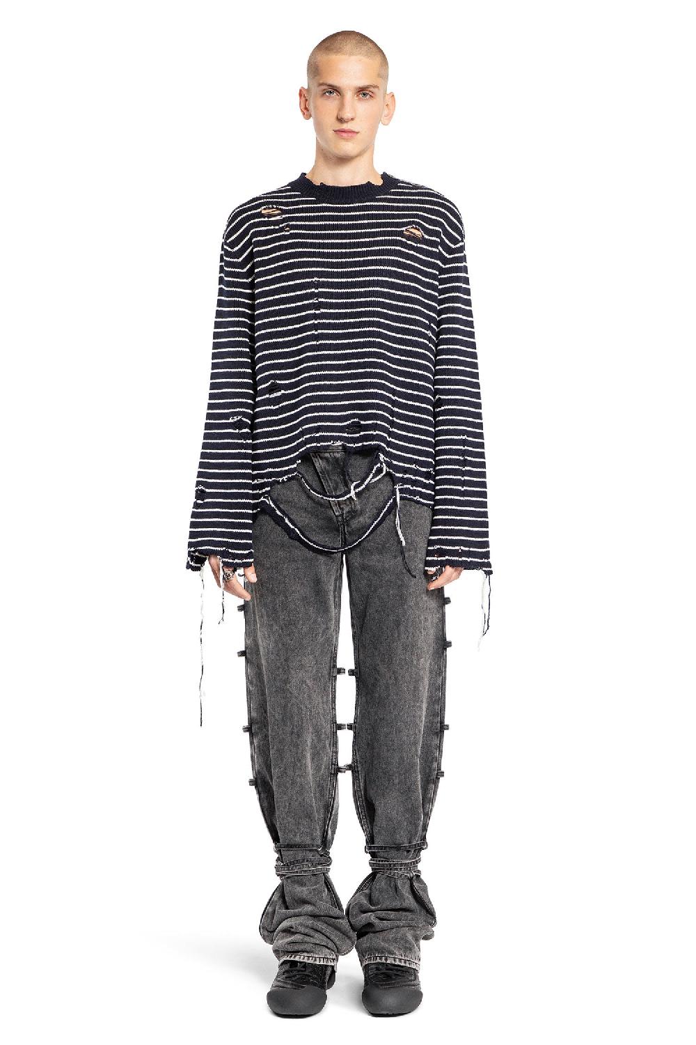 Antonioli ALEXANDER MCQUEEN MAN BLACK&WHITE KNITWEAR Convenienza