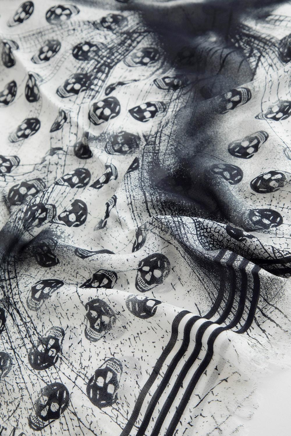 Antonioli ALEXANDER MCQUEEN MAN BLACK&WHITE SCARVES Offerta Anniversario