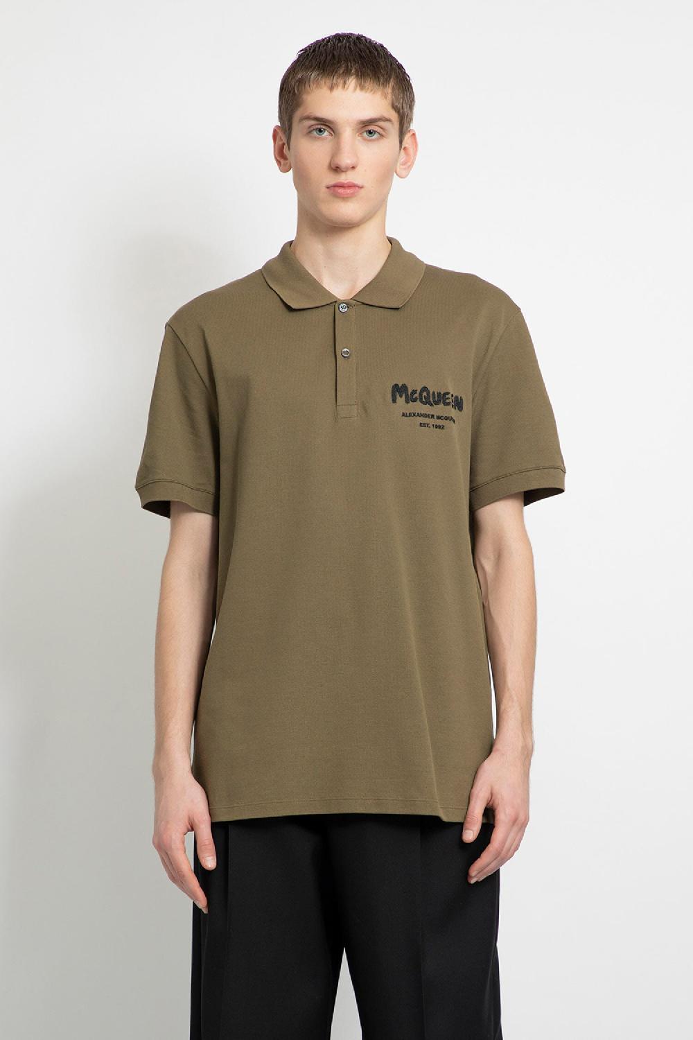 Antonioli ALEXANDER MCQUEEN MAN GREEN T-SHIRTS & TANK TOPS Grandi sconti