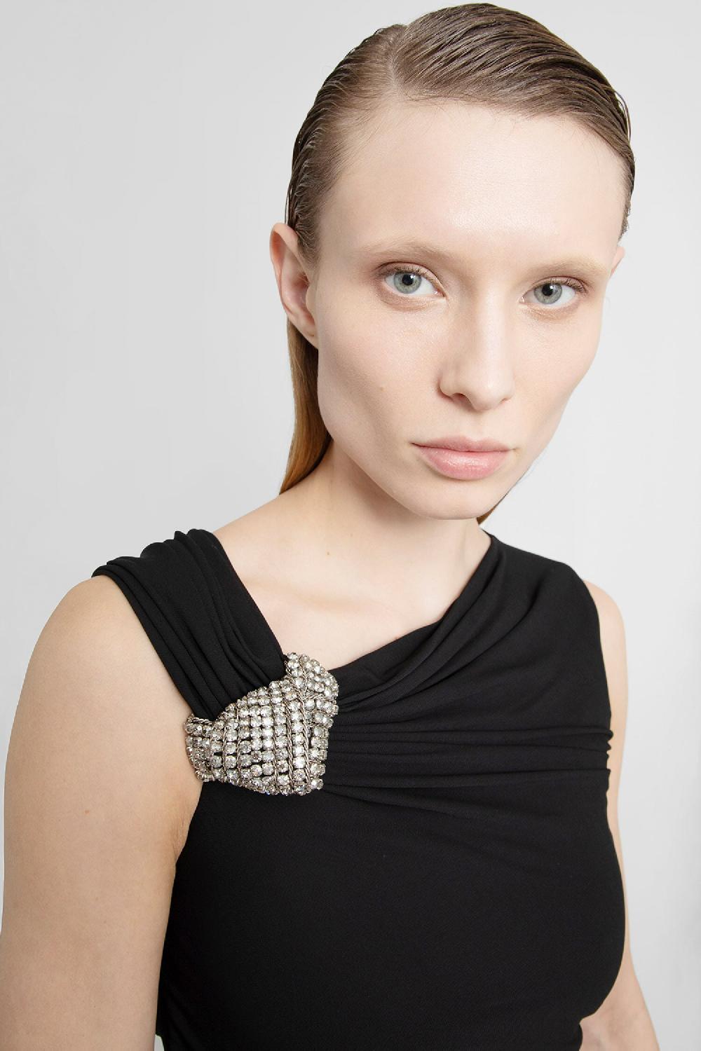 Antonioli ALEXANDER MCQUEEN WOMAN BLACK DRESSES Trasporto libero internazionale
