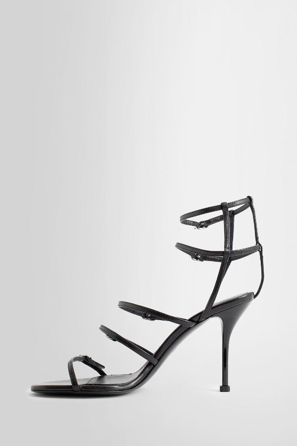 Antonioli ALEXANDER MCQUEEN WOMAN BLACK SANDALS & SLIDES Qualità