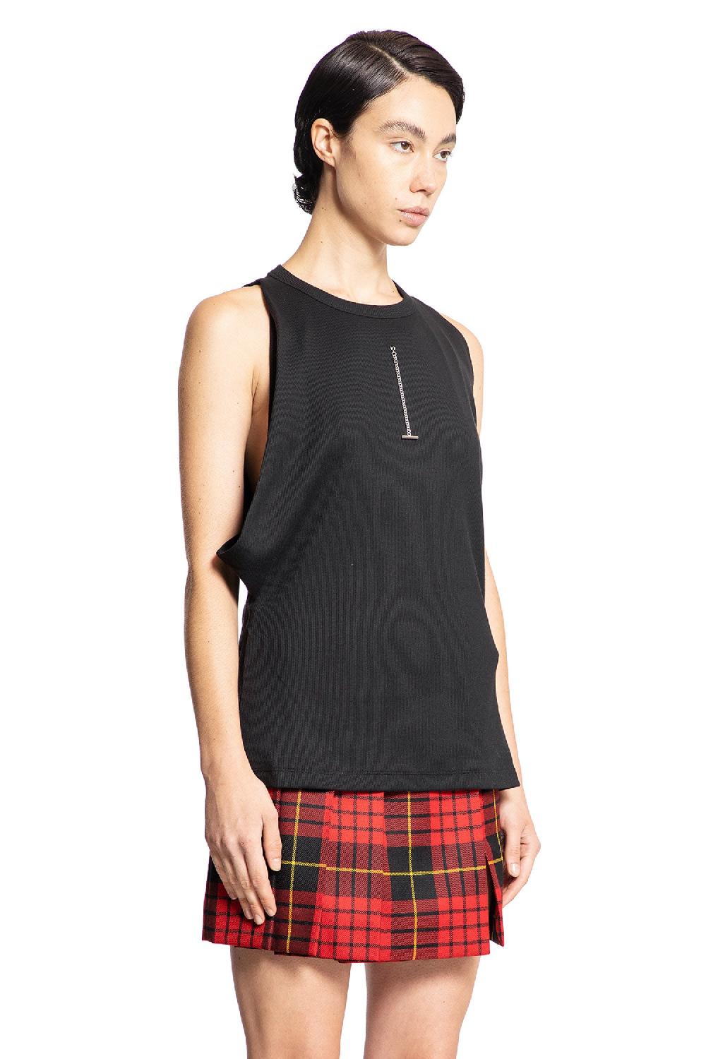 Antonioli ALEXANDER MCQUEEN WOMAN BLACK T-SHIRTS & TANK TOPS Italy