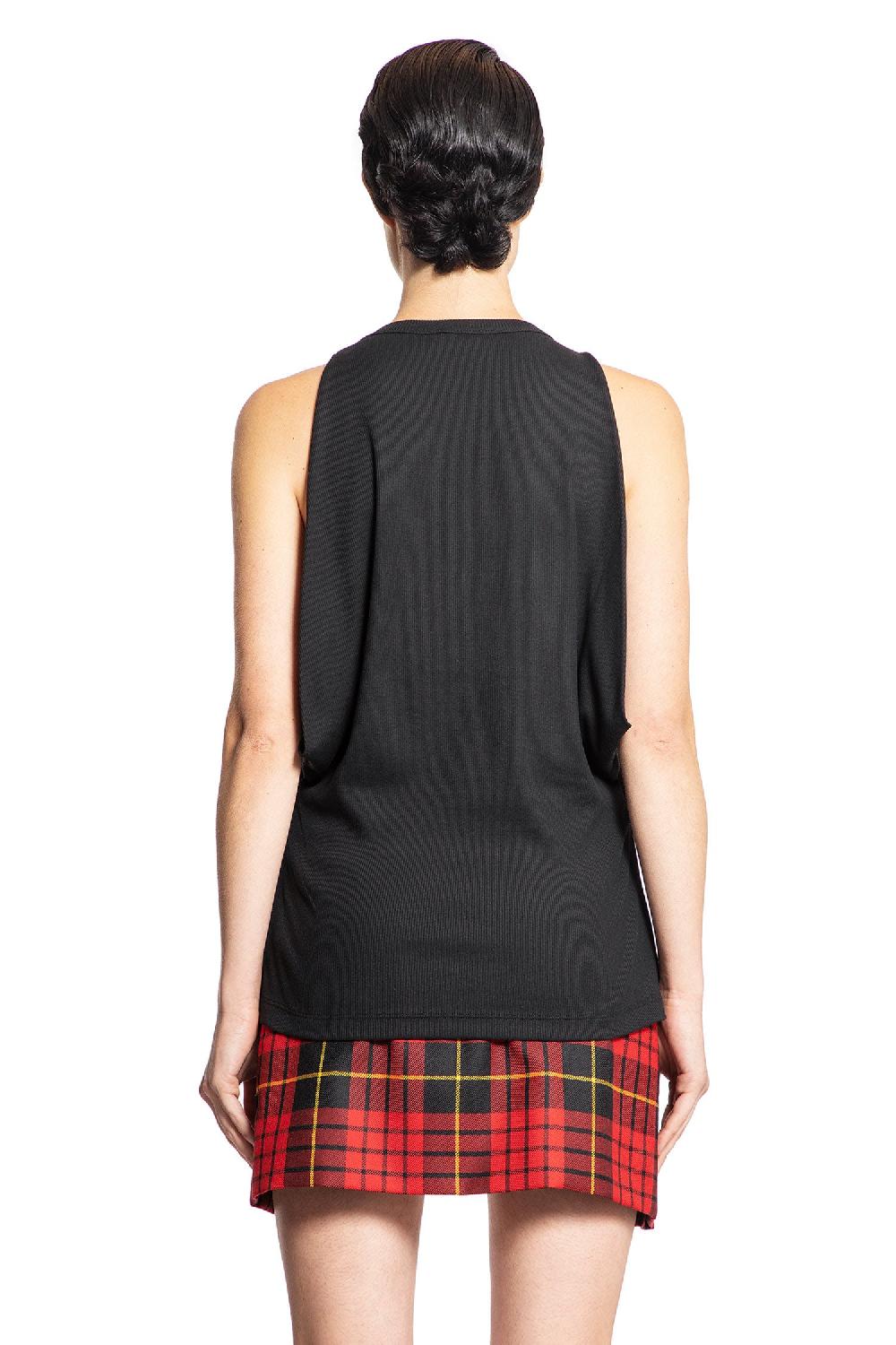 Antonioli ALEXANDER MCQUEEN WOMAN BLACK T-SHIRTS & TANK TOPS Italy