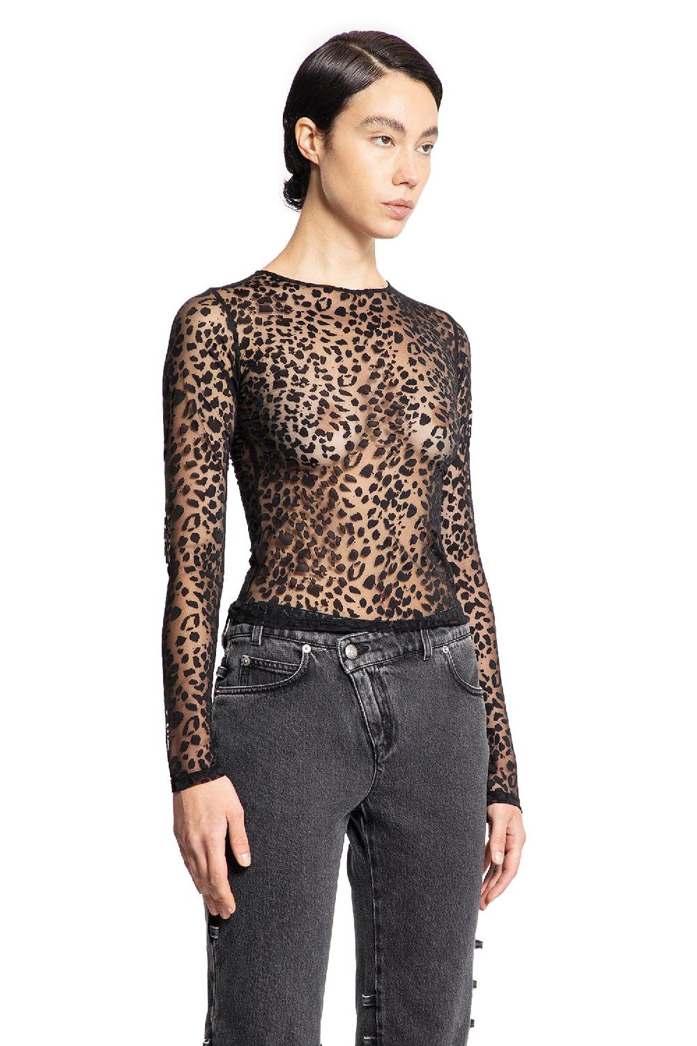 Antonioli ALEXANDER MCQUEEN WOMAN BLACK TOPS In Linea
