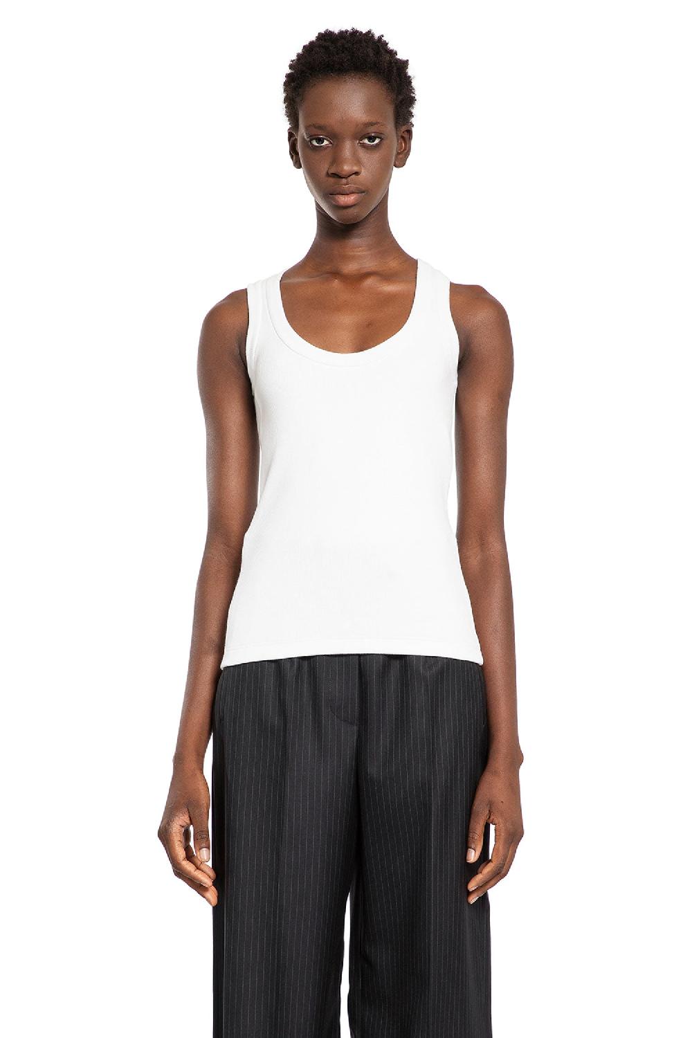 Antonioli ALEXANDER MCQUEEN WOMAN WHITE T-SHIRTS & TANK TOPS Nuova
