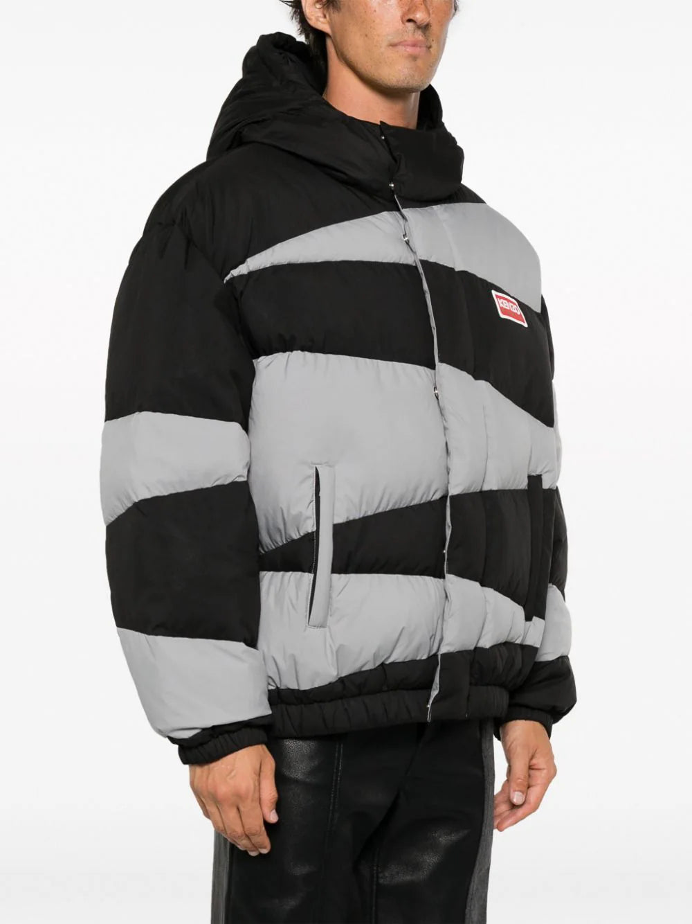 KENZO 'kenzo dazzle stripe' hooded parka Italia