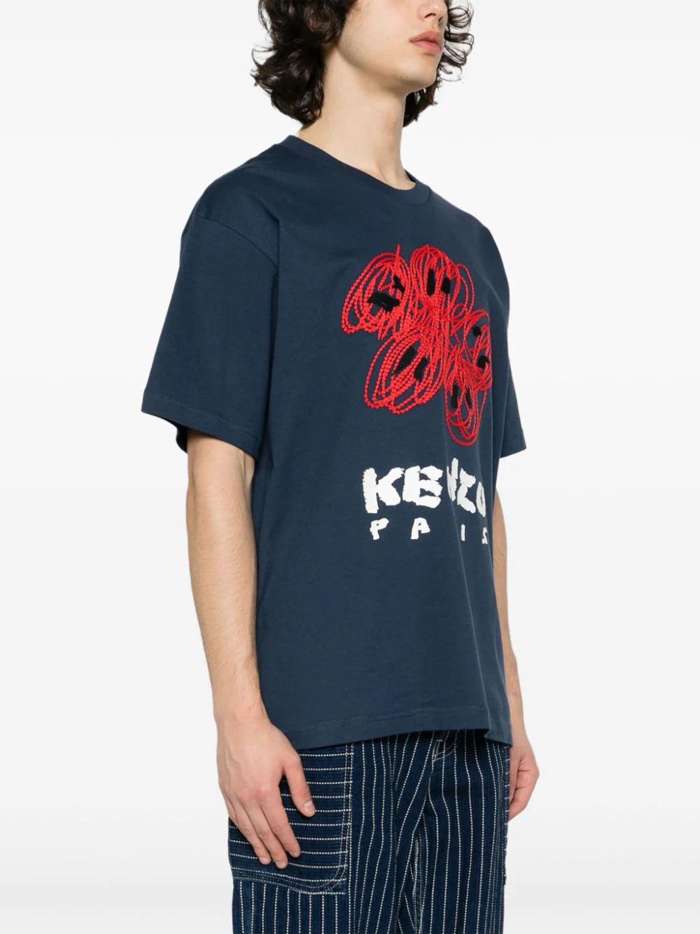 KENZO 'kenzo drawn varsity' t-shirt In Linea