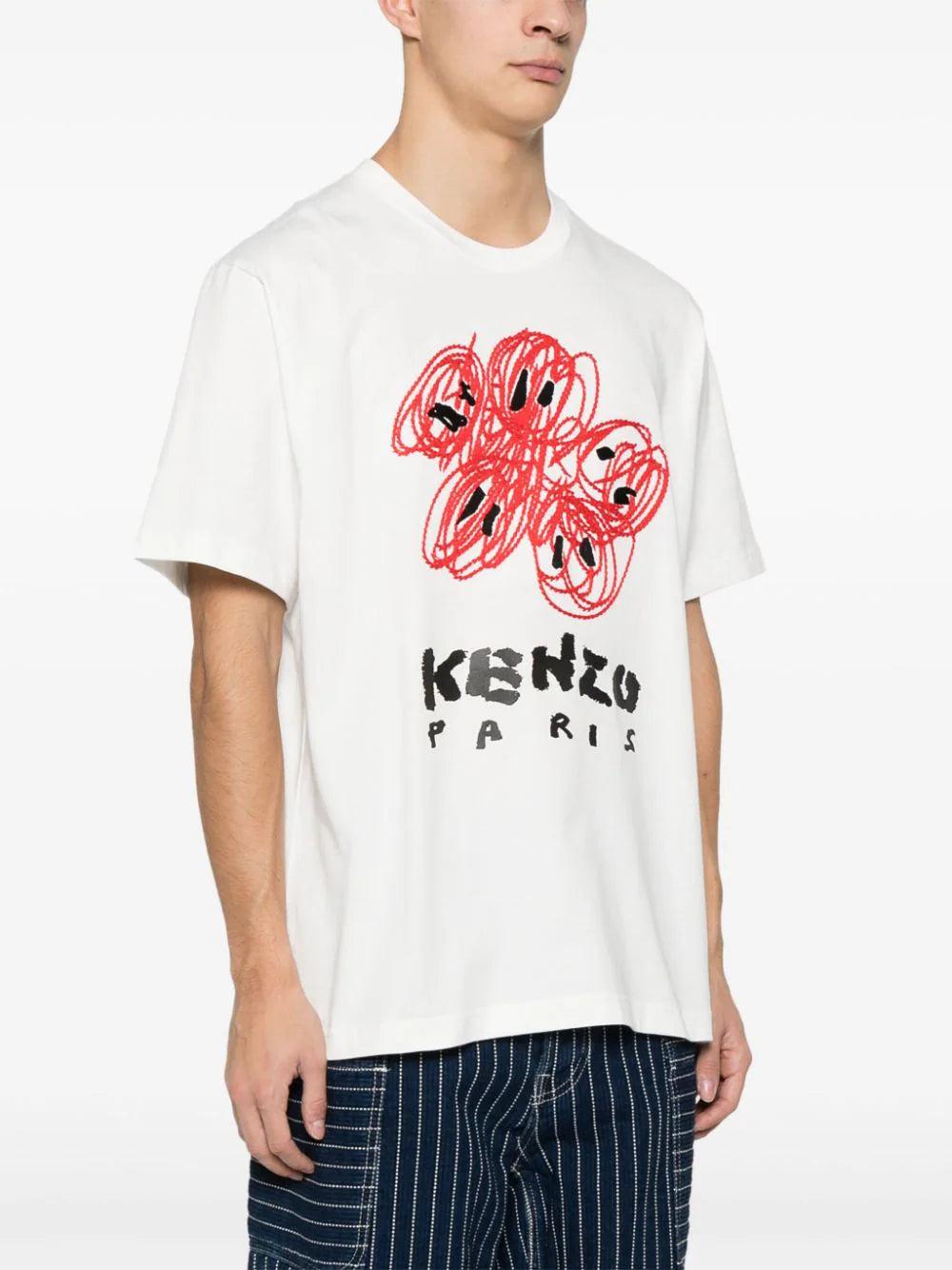 KENZO 'kenzo drawn varsity' t-shirt Nuovo