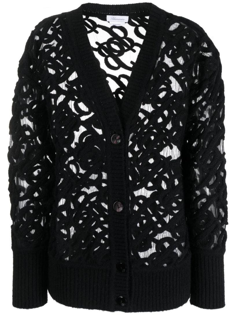 Blumarine "b" cardigan Vendita Calda