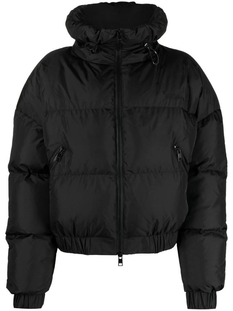 MSGM "ripstop nylon" cropped down jacket 2025