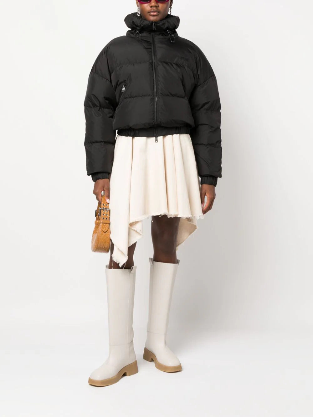 MSGM "ripstop nylon" cropped down jacket 2025