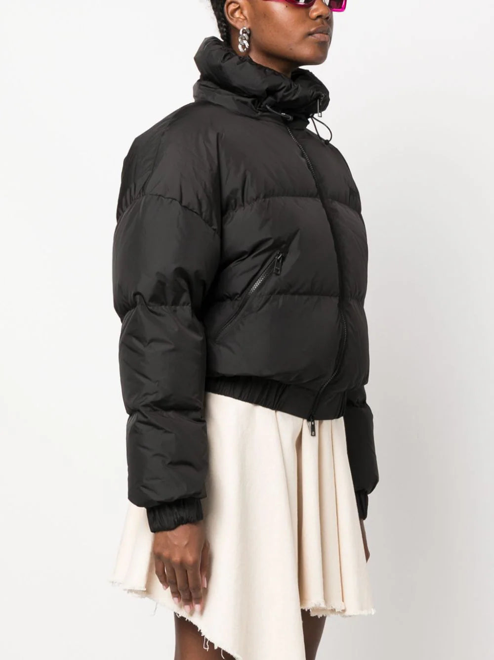 MSGM "ripstop nylon" cropped down jacket 2025