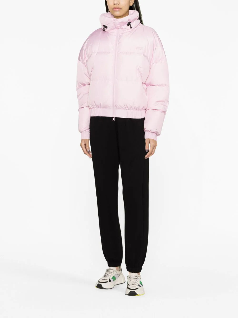 MSGM "ripstop nylon" cropped down jacket In Linea