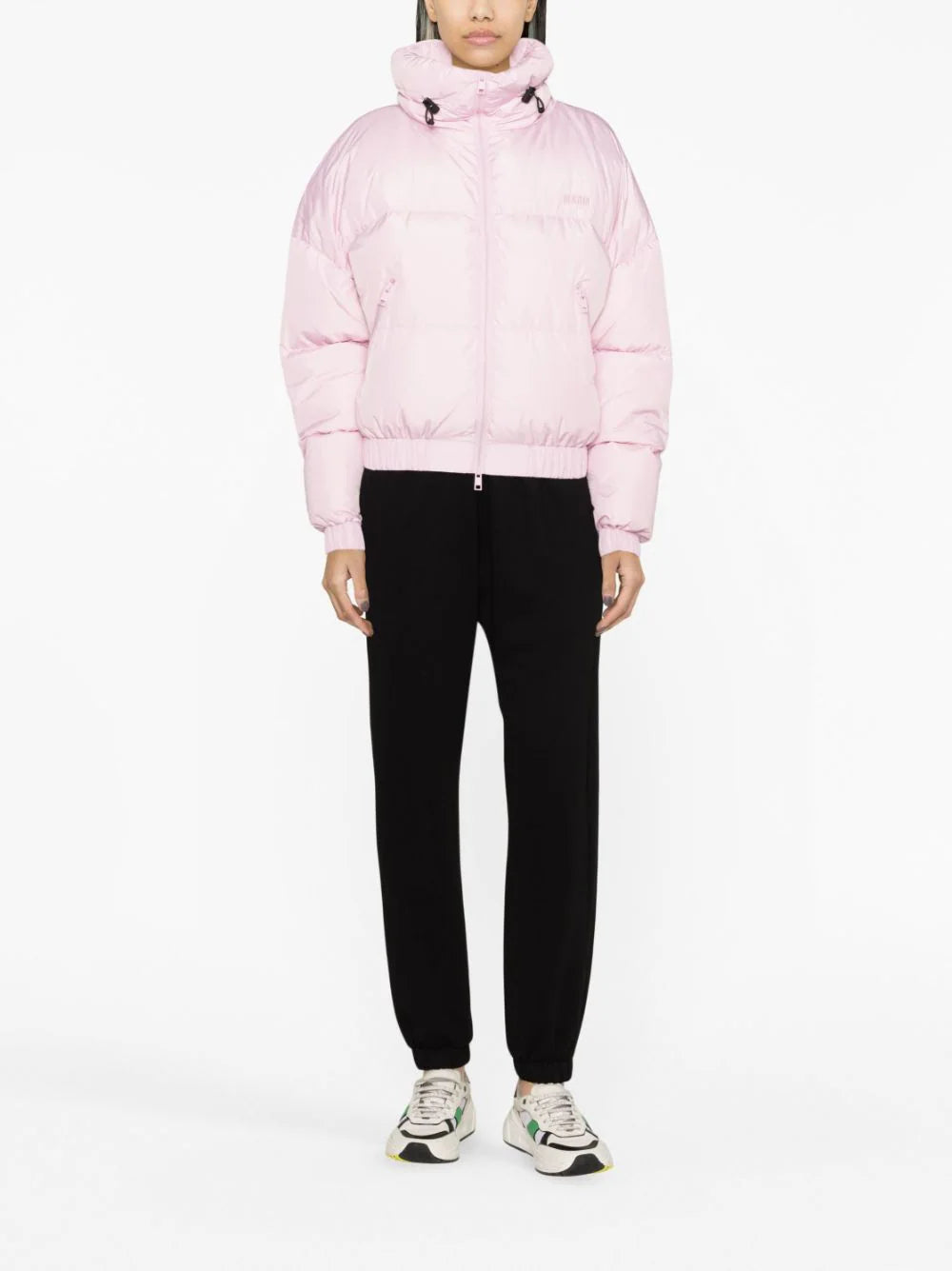 MSGM "ripstop nylon" cropped down jacket In Linea