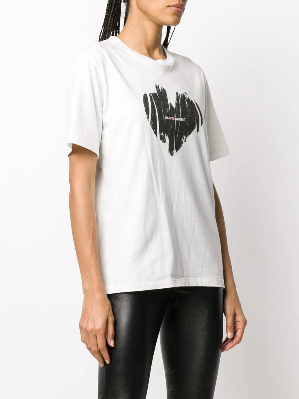 Saint Laurent "saint laurent" heart t-shirt Nuovo