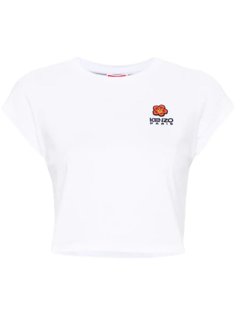 KENZO 'boke flower crest' micro-embroidered t-shirt Qualità Garantita