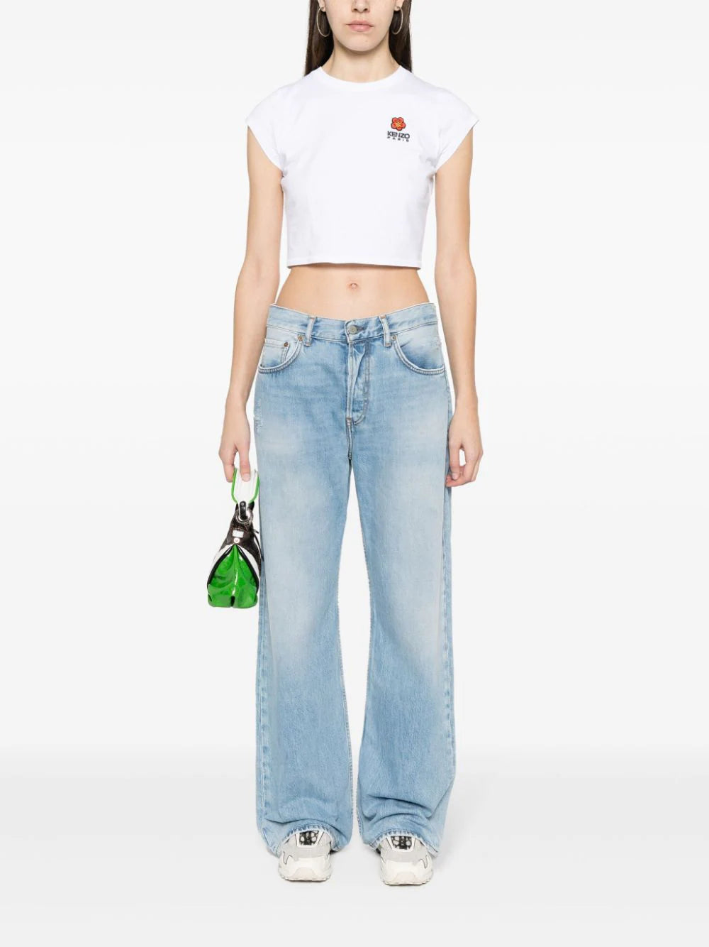 KENZO 'boke flower crest' micro-embroidered t-shirt Qualità Garantita