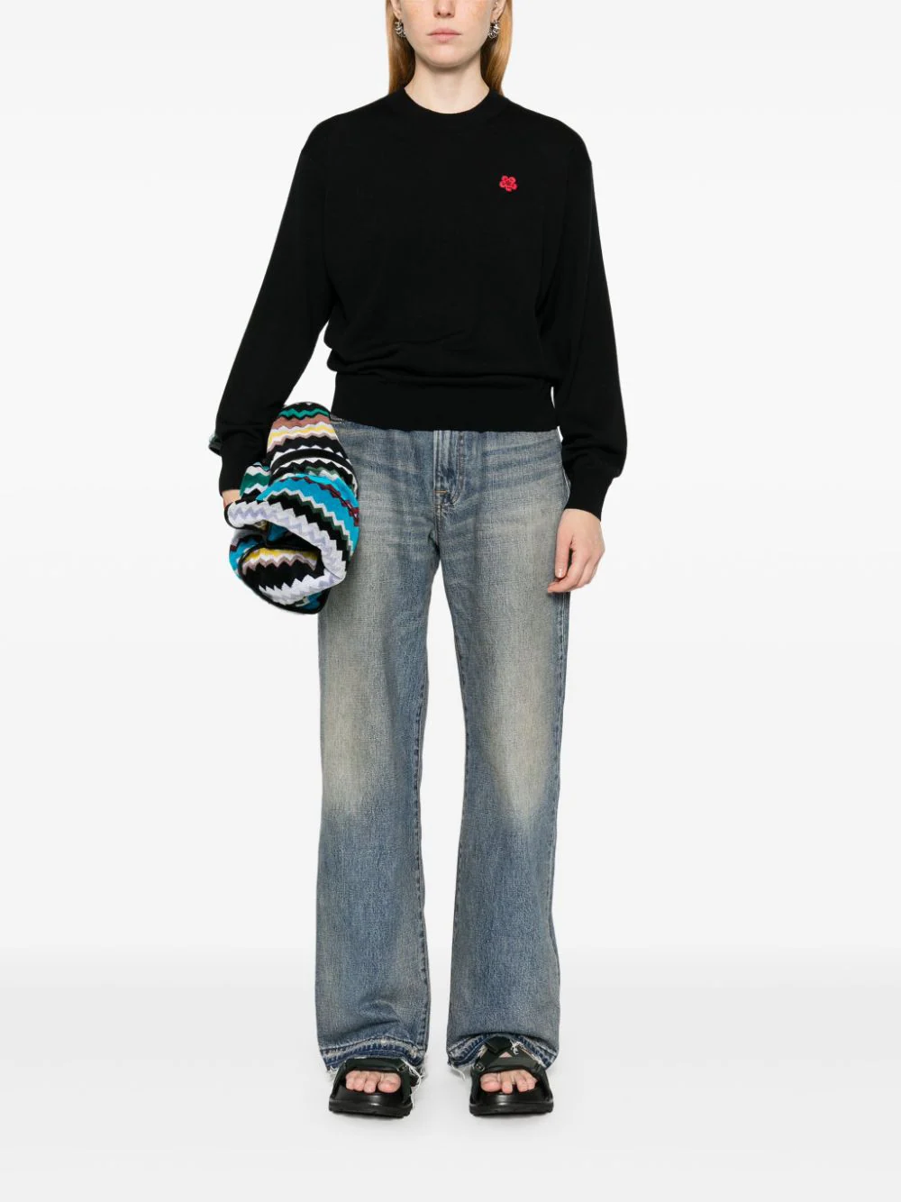 KENZO 'boke flower' embroidered wool sweater Promozione Limitata