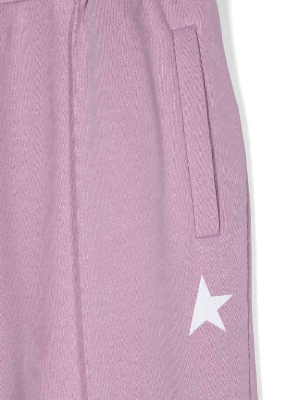 Golden Goose Kids Joggers with glitter star on the front Hotsell