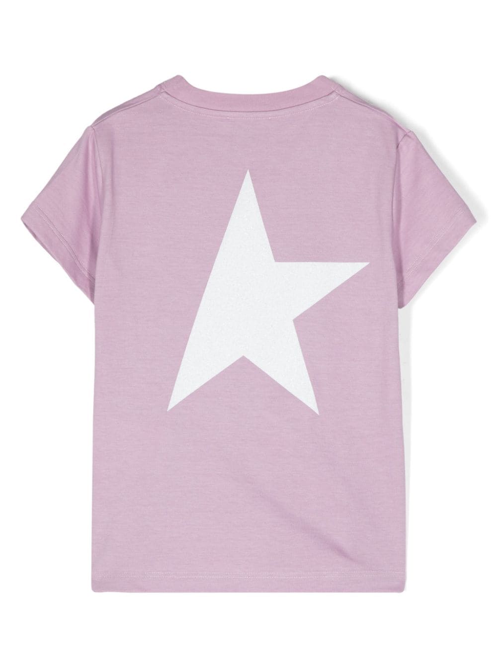 Golden Goose Kids T-shirt with logo and maxi star in glitter Vendita Calda
