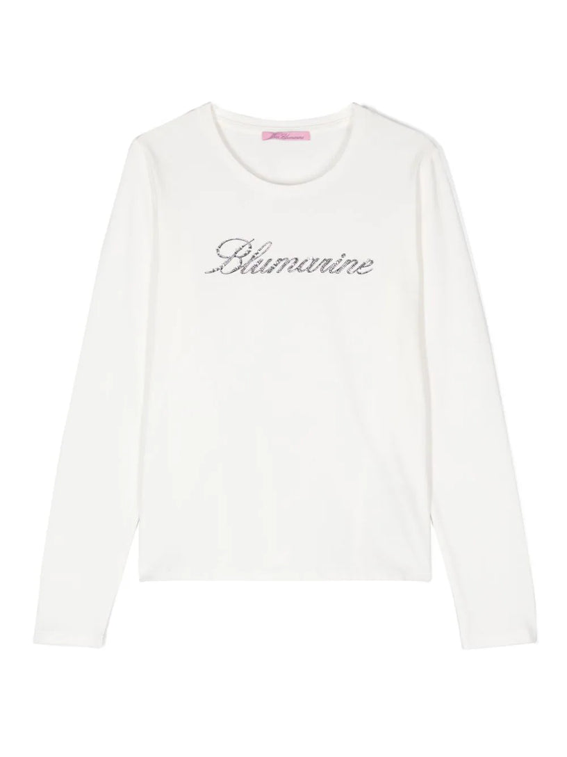 Miss Blumarine T-shirt with logo Vendite Flash