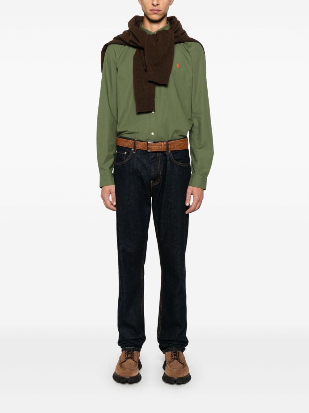 POLO RALPH LAUREN Slim fit stretch poplin shirt Vendite Flash