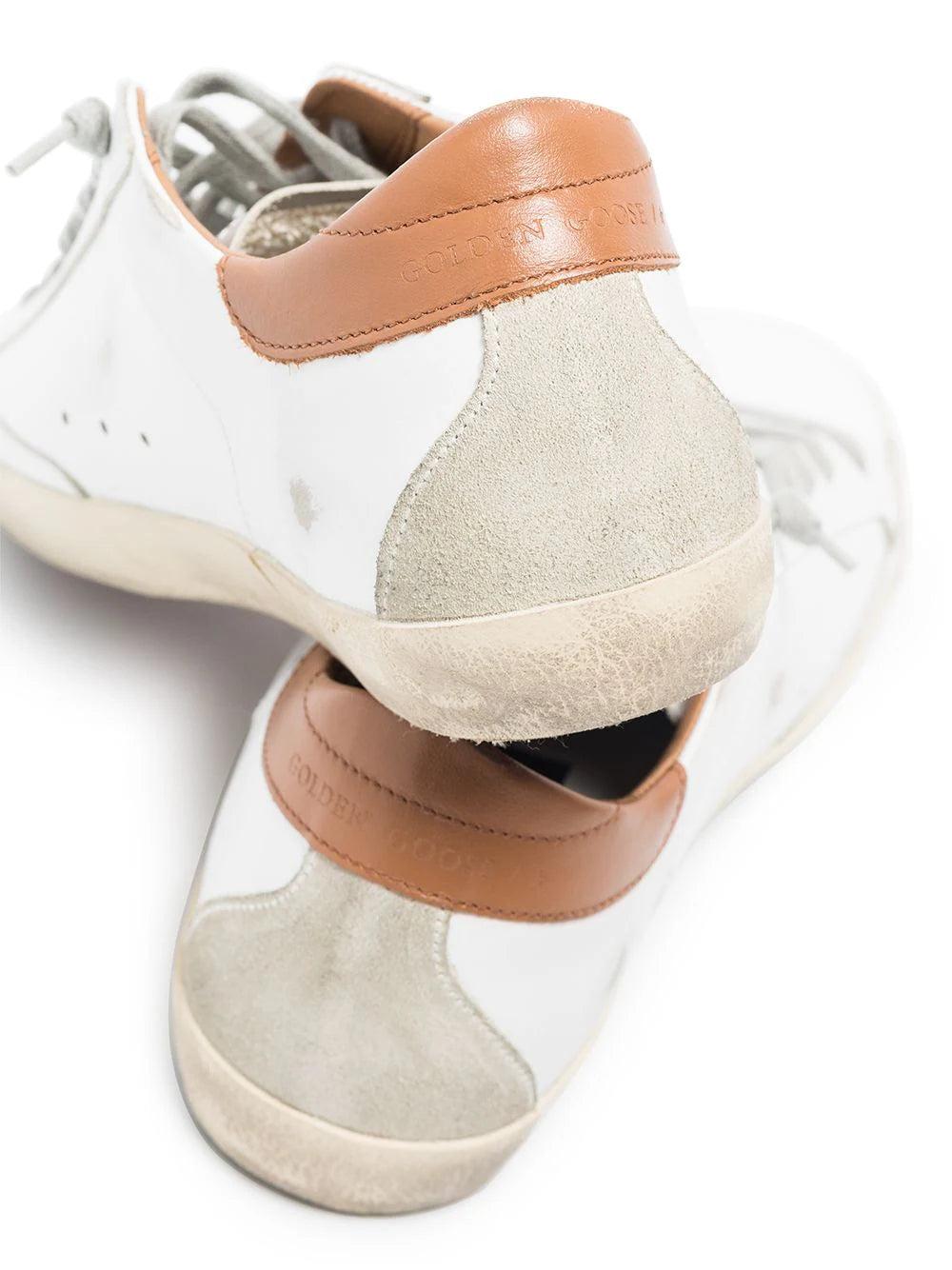 Golden Goose Super-star with suede star and brown heel tab Offerta migliore