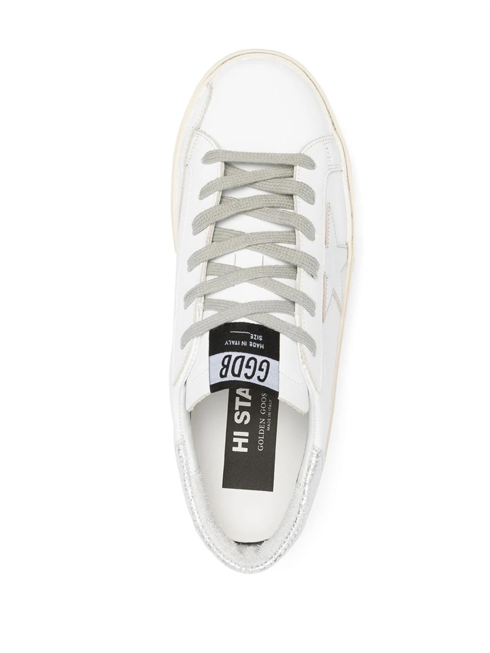 Golden Goose Hi star with metallic silver star and heel tab Grandi sconti