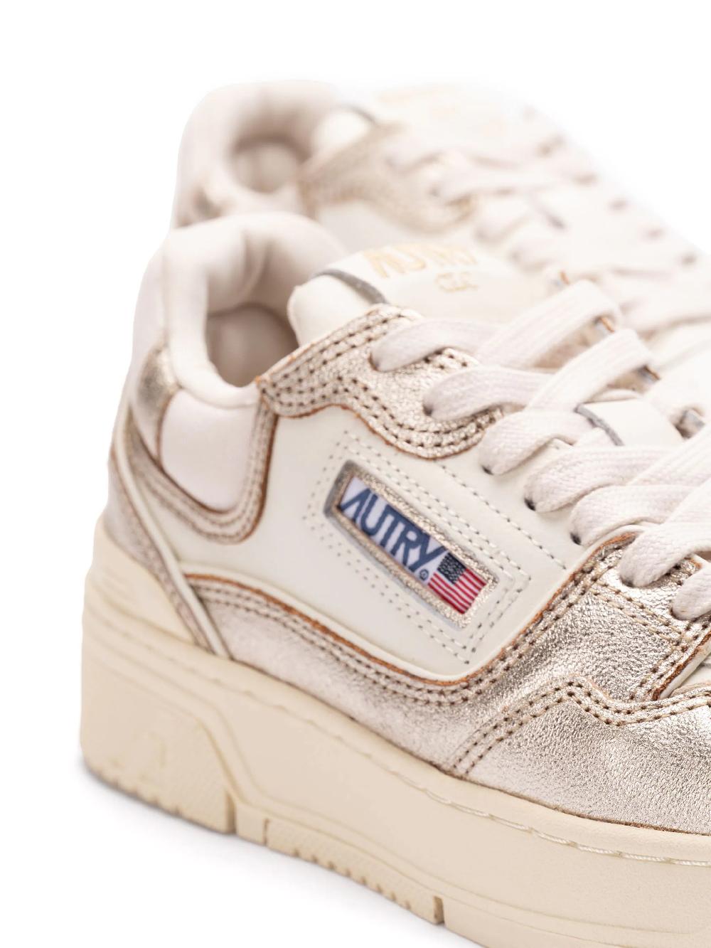 AUTRY Clc low sneakers in platinum leather and suede I Più Venduti