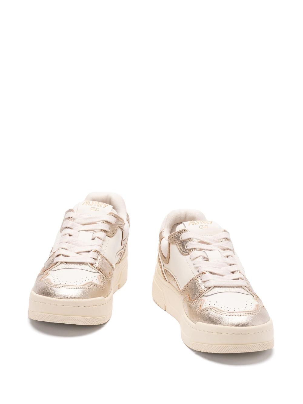 AUTRY Clc low sneakers in platinum leather and suede I Più Venduti